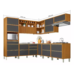 Imagen de Kit Mueble de cocina Baronesa grafito 242 x 253 cm