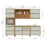 Imagen de Kit Mueble de cocina Baronesa off white 270 cm