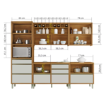 Imagen de Kit Mueble de cocina Baronesa off white 270 cm