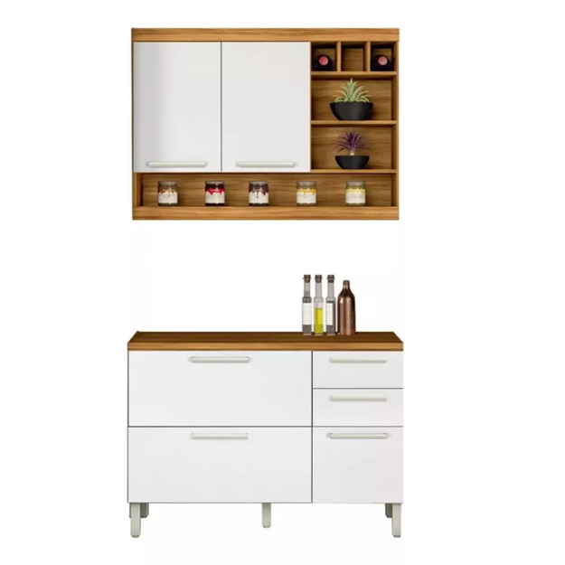 Imagen de kit Mueble de cocina Burguesa Blanco 120 cm
