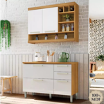 Imagen de kit Mueble de cocina Burguesa Blanco 120 cm