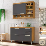 Imagen de kit Mueble de cocina Burguesa grafito 120 cm