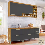 Imagen de kit Mueble de cocina Burguesa grafito 200 cm