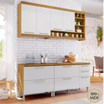 Imagen de kit Mueble de cocina Burguesa Blanco 200cm