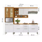 Imagen de kit Mueble de cocina Burguesa Blanco 270 cm