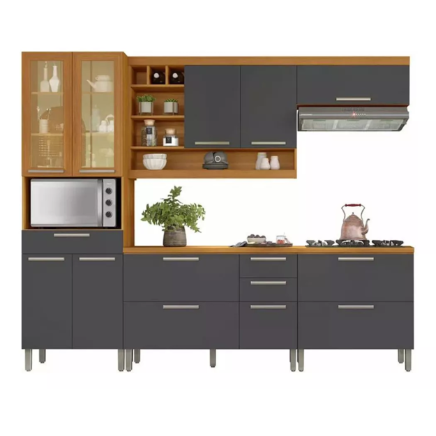 Imagen de kit Mueble de cocina Burguesa grafito 270 cm