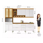Imagen de kit Mueble de cocina Burguesa Blanco 270 cm 2