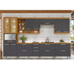 Imagen de kit Mueble de cocina Burguesa grafito 350 cm