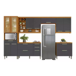 Imagen de kit Mueble de cocina Burguesa grafito 350 cm P/heladera