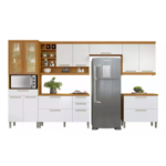 Imagen de kit Mueble de cocina Burguesa Blanco 350 cm p/ heladera