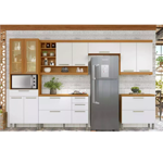 Imagen de kit Mueble de cocina Burguesa Blanco 350 cm p/ heladera