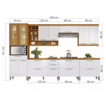 Imagen de kit Mueble de cocina Burguesa Blanco 350 cm