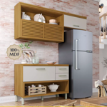 Imagen de Kit mueble de cocina Princesa off white 200 cm P/ Heladera