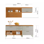 Imagen de Kit mueble de cocina Princesa off white 200 cm