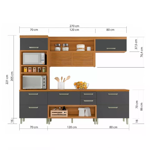 Imagen de Kit mueble de cocina Princesa Gris 270 cm