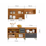 Imagen de Kit mueble de cocina Princesa Gris 200 cm