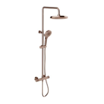 Imagen de Barral de ducha exterior termostático Signature bronce cepillado