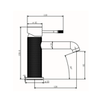 Imagen de Grifería de lavatorio Monocomando bajo de mesada Signature Oro cepillado