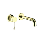 Imagen de Grifería de lavatorio Monocomando de pared Signature Oro cepillado