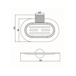 Imagen de Jabonera SIGNATURE bronce cepillado