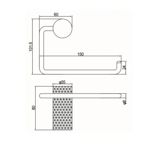 Imagen de Portarrollo SIGNATURE bronce cepillado