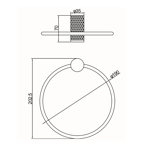 Imagen de Toallero aro SIGNATURE  oro cepillado