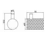 Imagen de Percha SIGNATURE brushed nickel