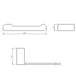 Imagen de Porta rollo acero inoxidable oro cepillado Aqualia