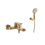Imagen de Grifería de ducha Monocomando exterior con transferencia Alassio Oro