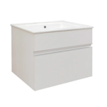 Imagen de Mueble de baño suspendido Aqualía blanco con bacha de loza