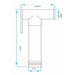Imagen de Pico gatillo para ducha higiénica bronce cromado