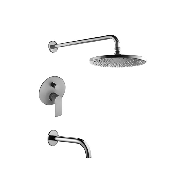 Imagen de Grifería de Ducha Monocomando embutida con transferencia Blaster Cromado Brillante