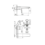 Imagen de Grifería de lavatorio Monocomando de pared Epuyen negro mate