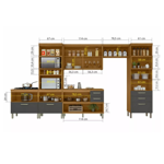 Imagen de Kit mueble de cocina Princesa Gris 414 cm