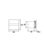 Imagen de Extractor de baño E-100 G  Std Black  (100mm)