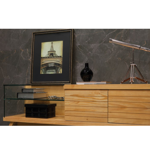 Imagen de Porcelanato para piso y pared Borghini Nero 58,4x117 cm Pulido Brillante y Rectificado