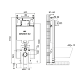 Imagen de Cisterna de embutir Oli74 Plus SanitarBlock Yeso