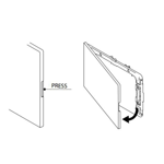 Imagen de Placa pulsador Narrow Blanco OLI