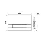 Imagen de Placa pulsador Narrow Cromo brillo OLI