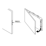 Imagen de Placa pulsadora Oli Globe Cromo mate