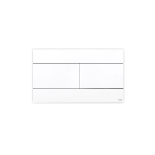 Imagen de Placa pulsadora Oli Slim blanca mate cisterna embutir
