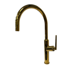 Imagen de Grifería de cocina Monocomando de mesada extensible Oro Brillante