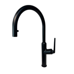 Imagen de Grifería de cocina Monocomando de mesada extensible Negro Mate