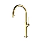 Imagen de Grifería de cocina Monocomando de mesada extensible Oro Brillante