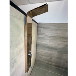 Imagen de Panel de Ducha monocomando exterior con transferencia, 5 vías Dorado Rosa Brillante