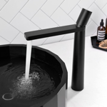 Imagen de Grifería de lavatorio Monocomando alto de mesada Marbella Negro Mate