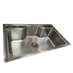 Imagen de Pileta simple grande acero 80x50x21 Satinada