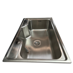 Imagen de Pileta simple grande acero 80x50x21 Satinada