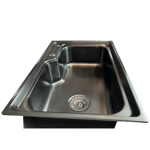 Imagen de Pileta simple cocina negra acero inox. 68x45x21 cm