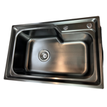 Imagen de Pileta simple cocina negra acero inox. 68x45x21 cm